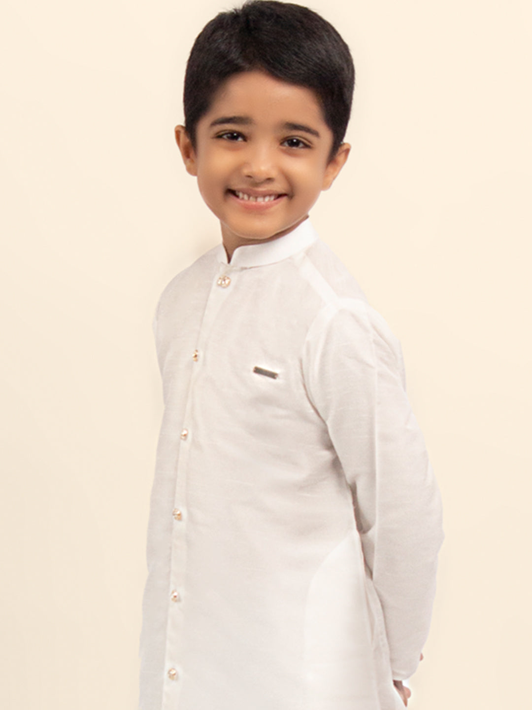 Boys White Designer Kurta