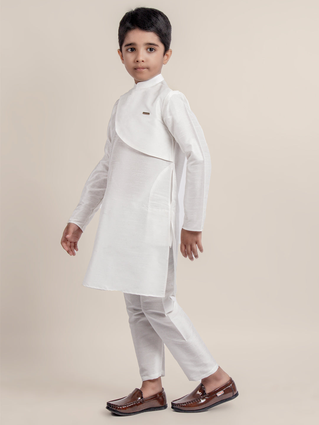 Boys White Designer Kurta