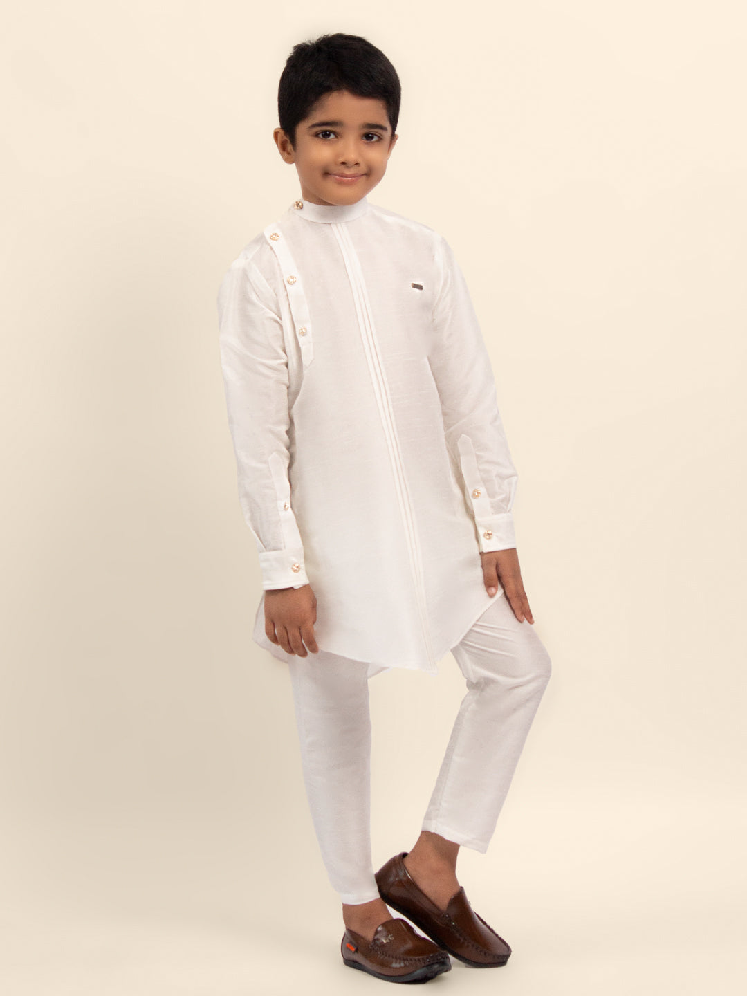 Boys White Designer Kurta