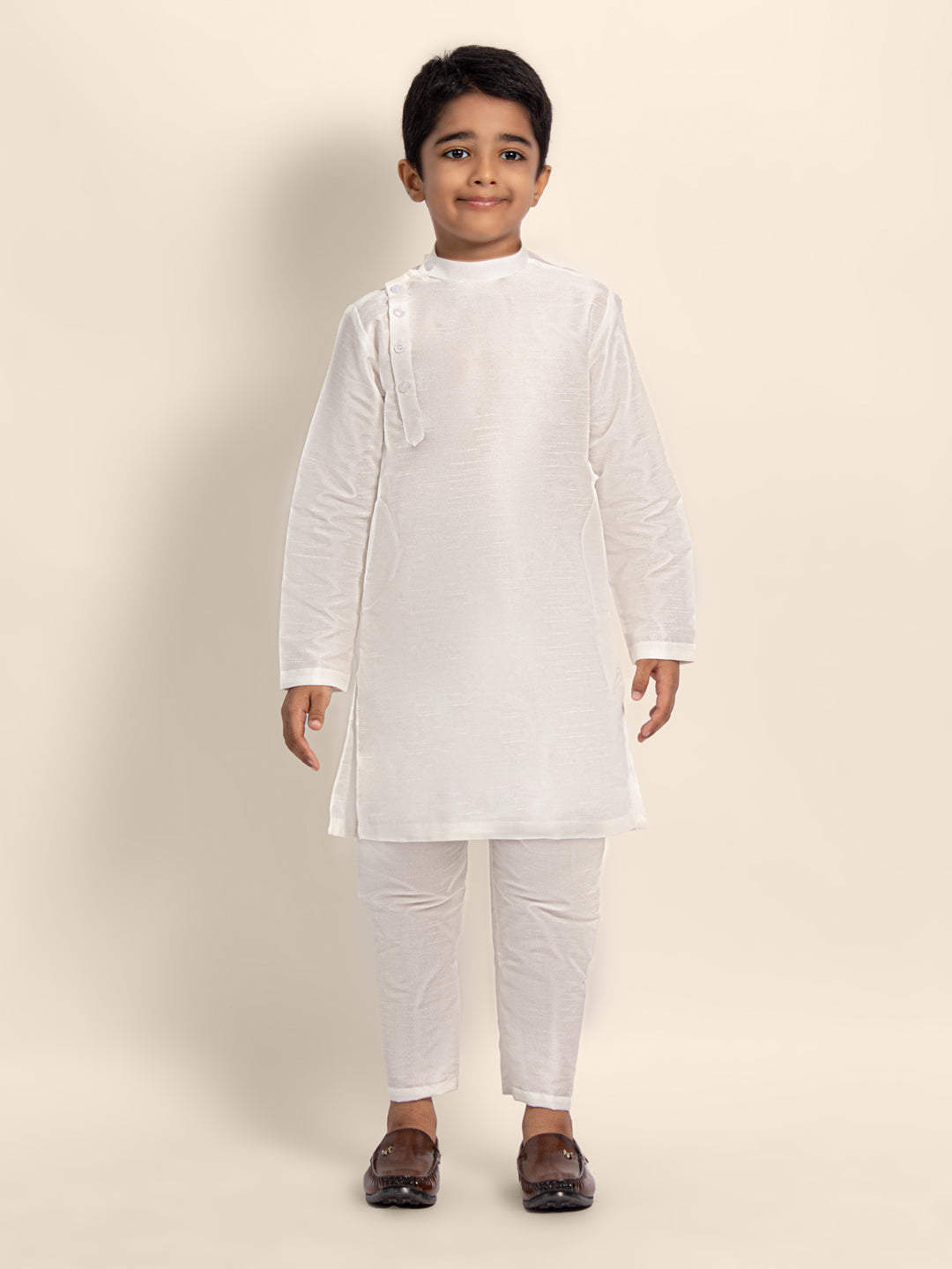 Boys White Designer Kurta