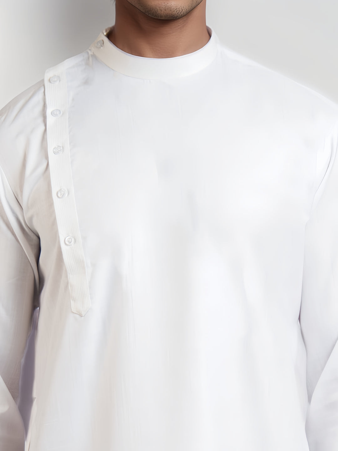 Men's White Cotton Kurta