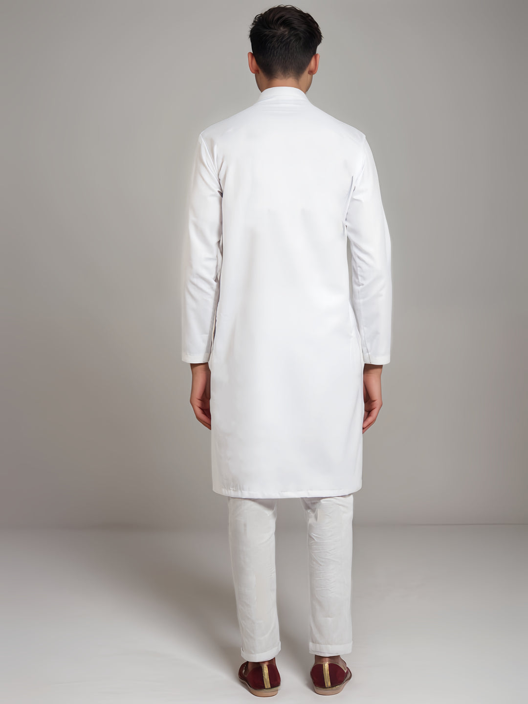 Men's White Cotton Kurta