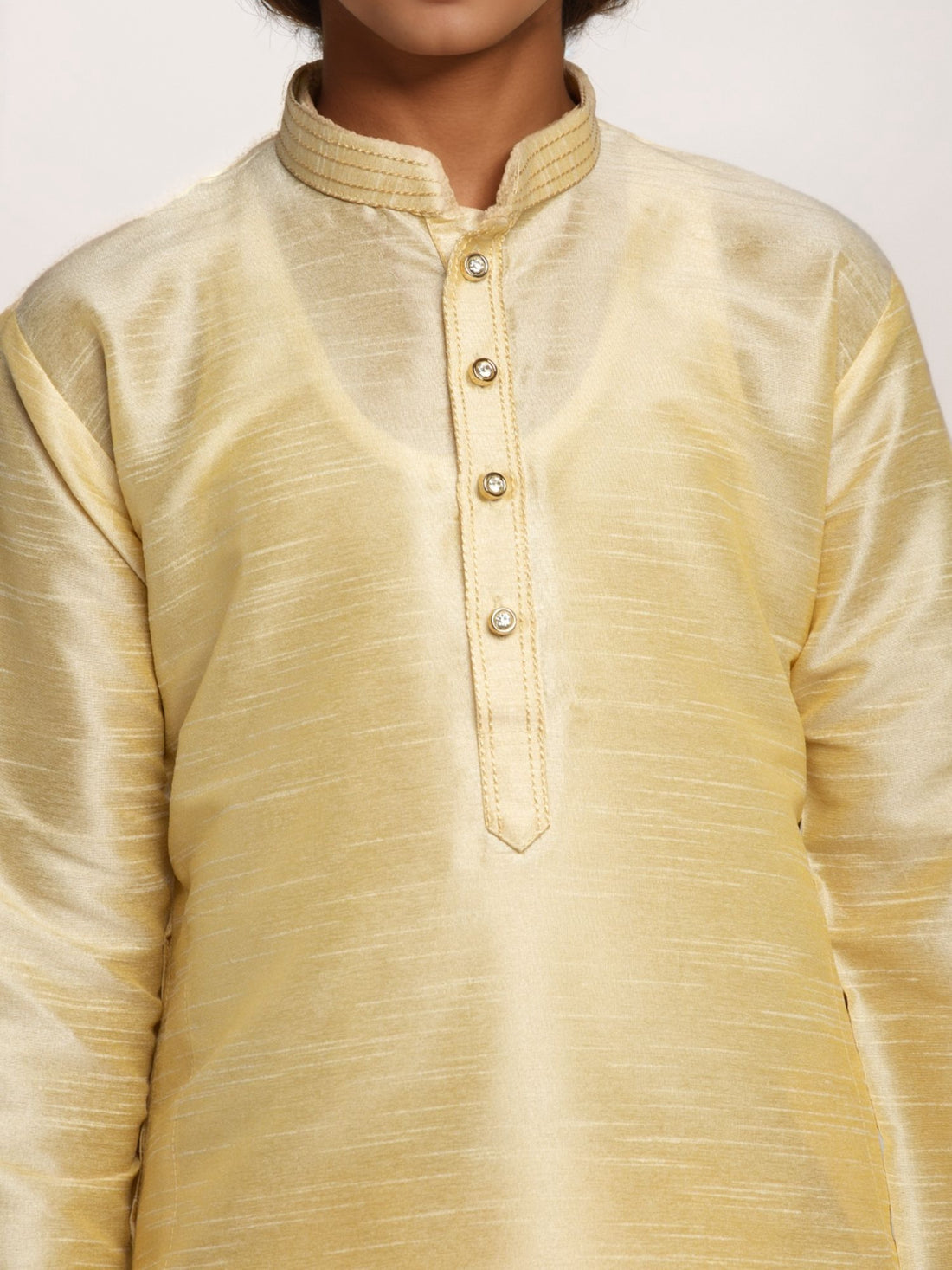 Boys Beige Dupion Silk Kurta